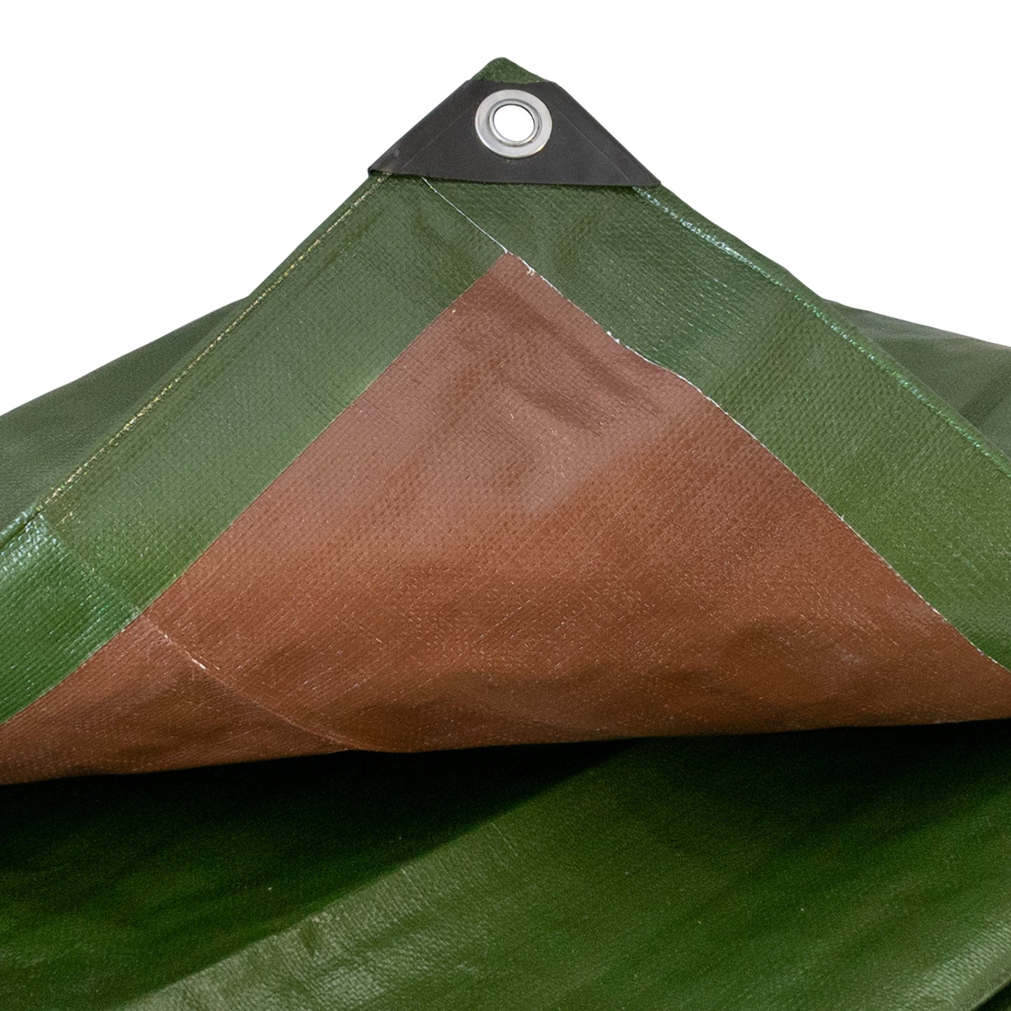 Green/Brown L-Grade Tarpaulin 1.5m x 2m