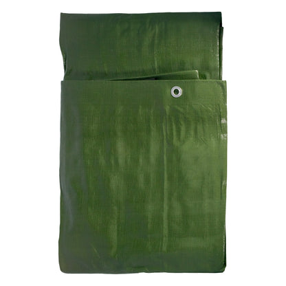 Green/Brown L-Grade Tarpaulin 6m x 8m
