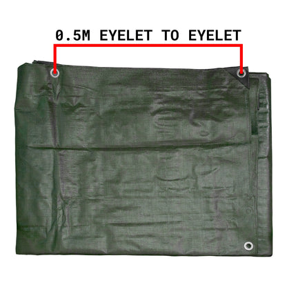 Green/Brown L-Grade Tarpaulin 6m x 10m