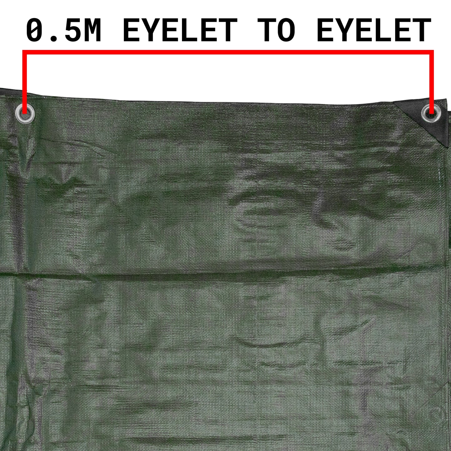 Green/Brown L-Grade Tarpaulin 1.5m x 2m