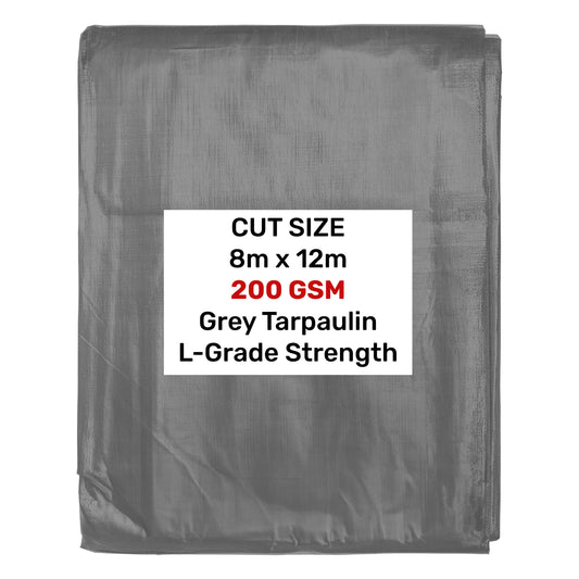 Grey L-Grade Tarpaulin 8m x 12m