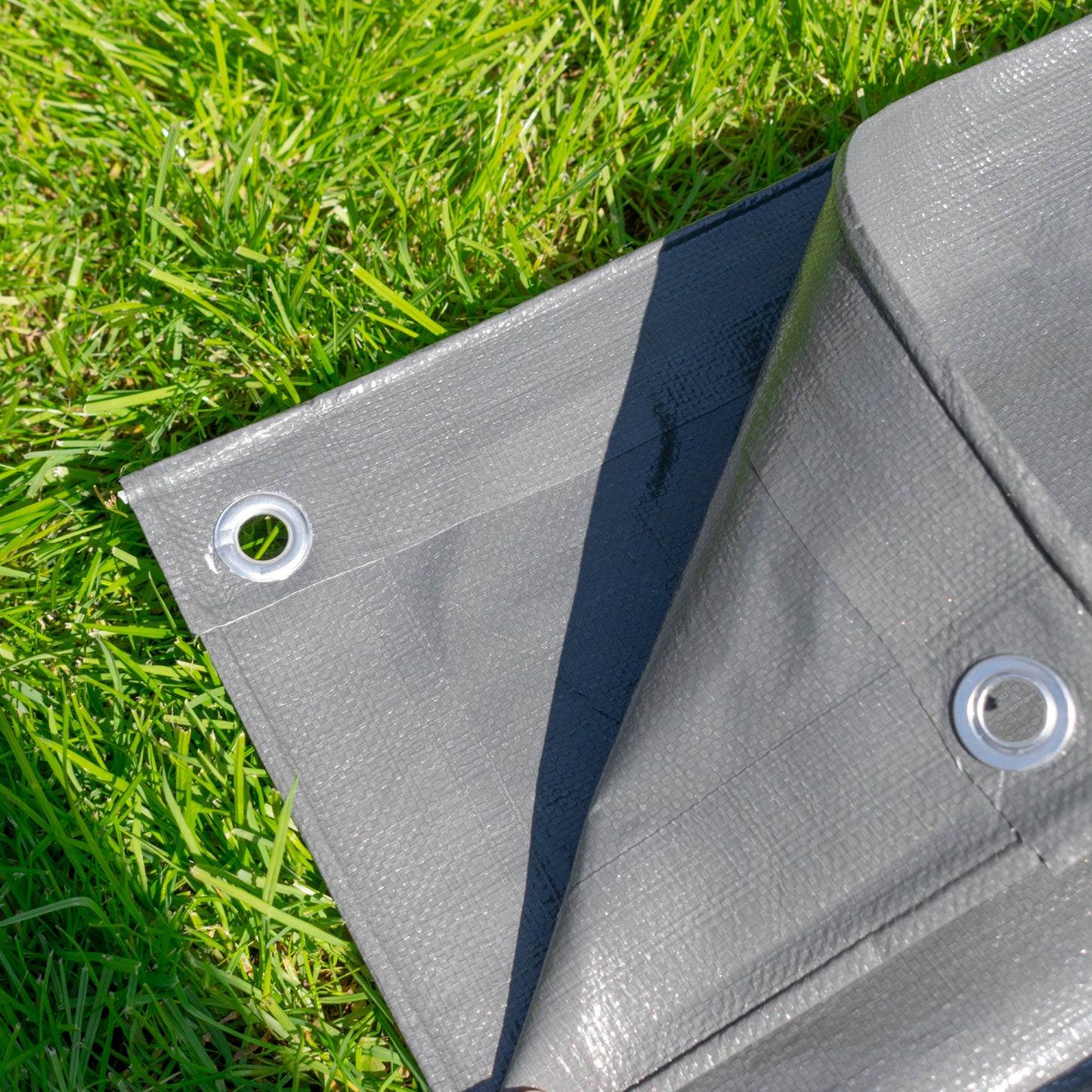 Grey L-Grade Tarpaulin 4m x 4m