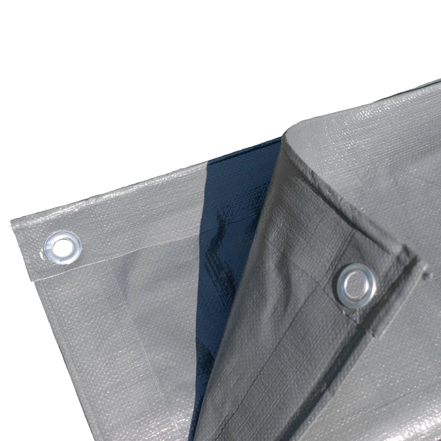 Grey L-Grade Tarpaulin with 10 x 4" Bungee Balls (Black)