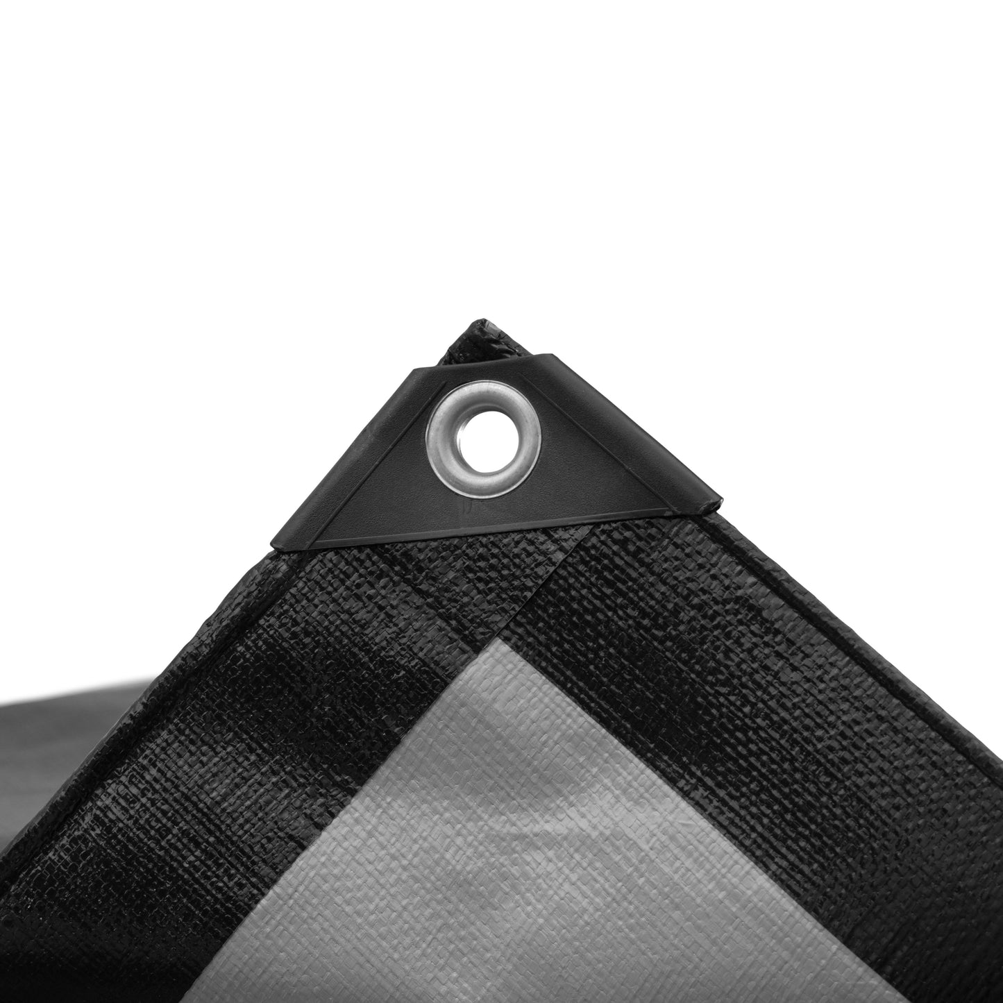 Black/Silver L-Grade Tarpaulin 6m x 10m