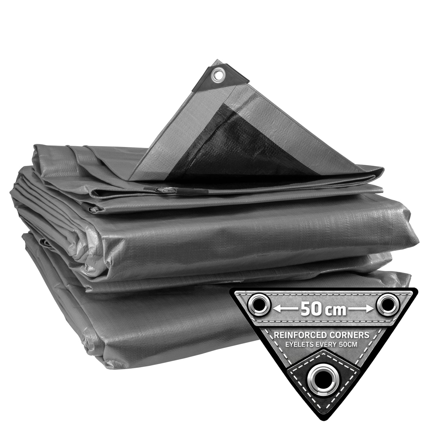 Silver XL-Grade Tarpaulin 8m x 12m