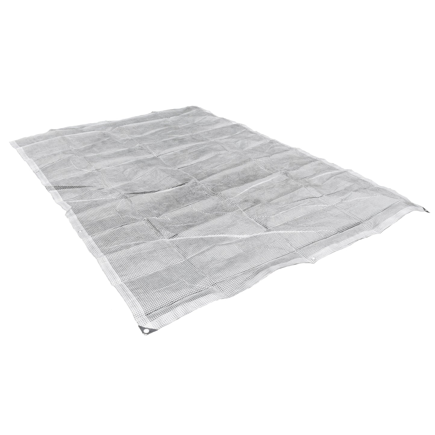 Clear XL-Grade Tarpaulin with 10 x 6" Bungee Balls (Black) and 10 x Screw Type Tarp Clips
