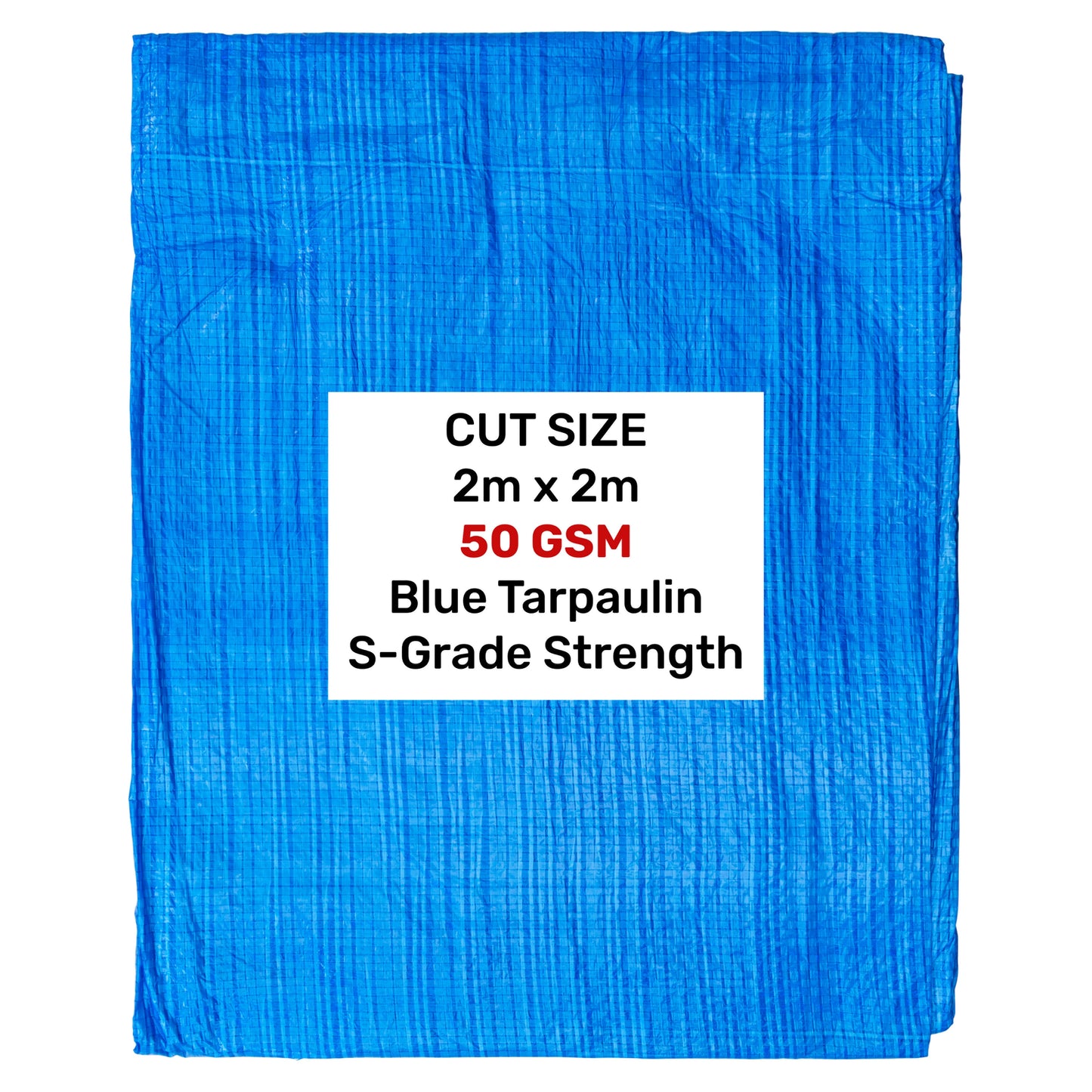 Blue S-Grade Tarpaulin 2m x 2m
