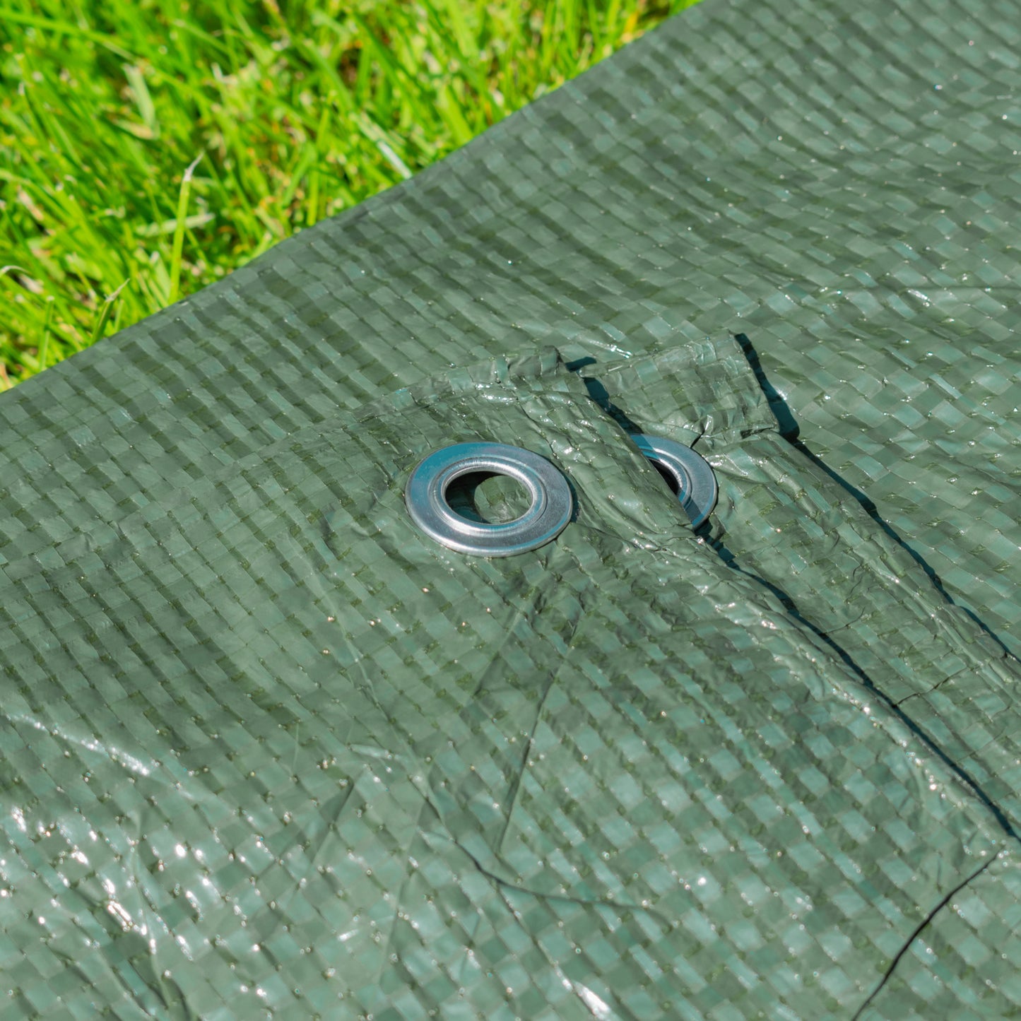 Green S-Grade Tarpaulin with 10 x 6" Bungee Balls (Black)
