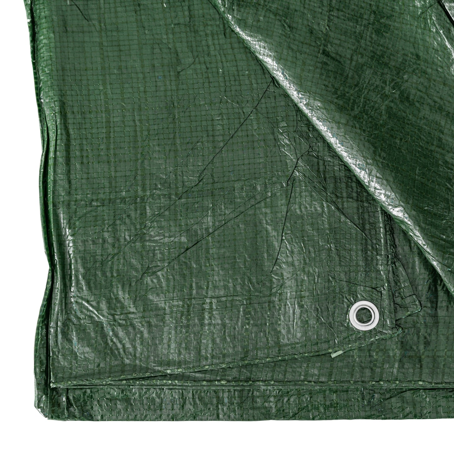 Green S-Grade Tarpaulin with 20 x 6" Bungee Balls (White)