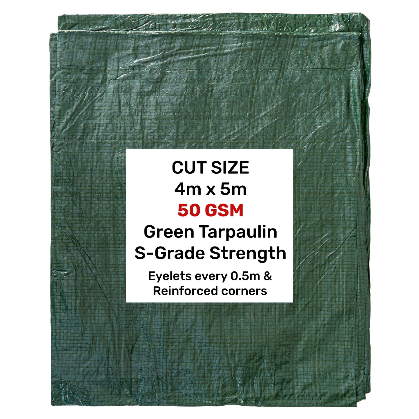 Green S-Grade Tarpaulin 4m x 5m