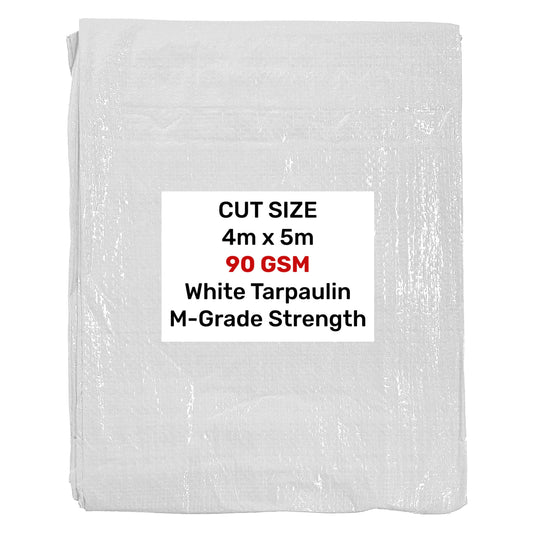 White M-Grade Tarpaulin 4m x 5m