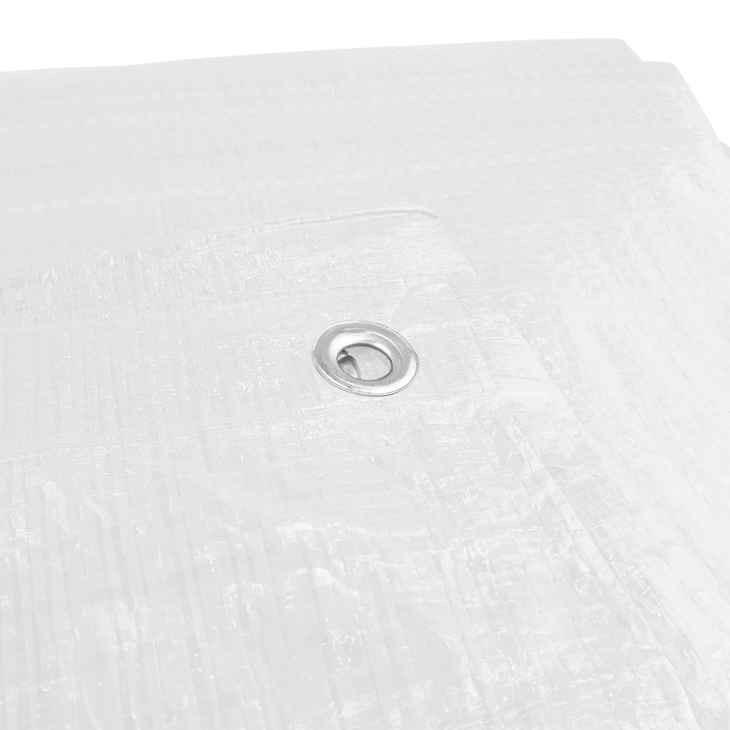 White M-Grade Tarpaulin with 10 Metres of 6mm Bungee Rope
