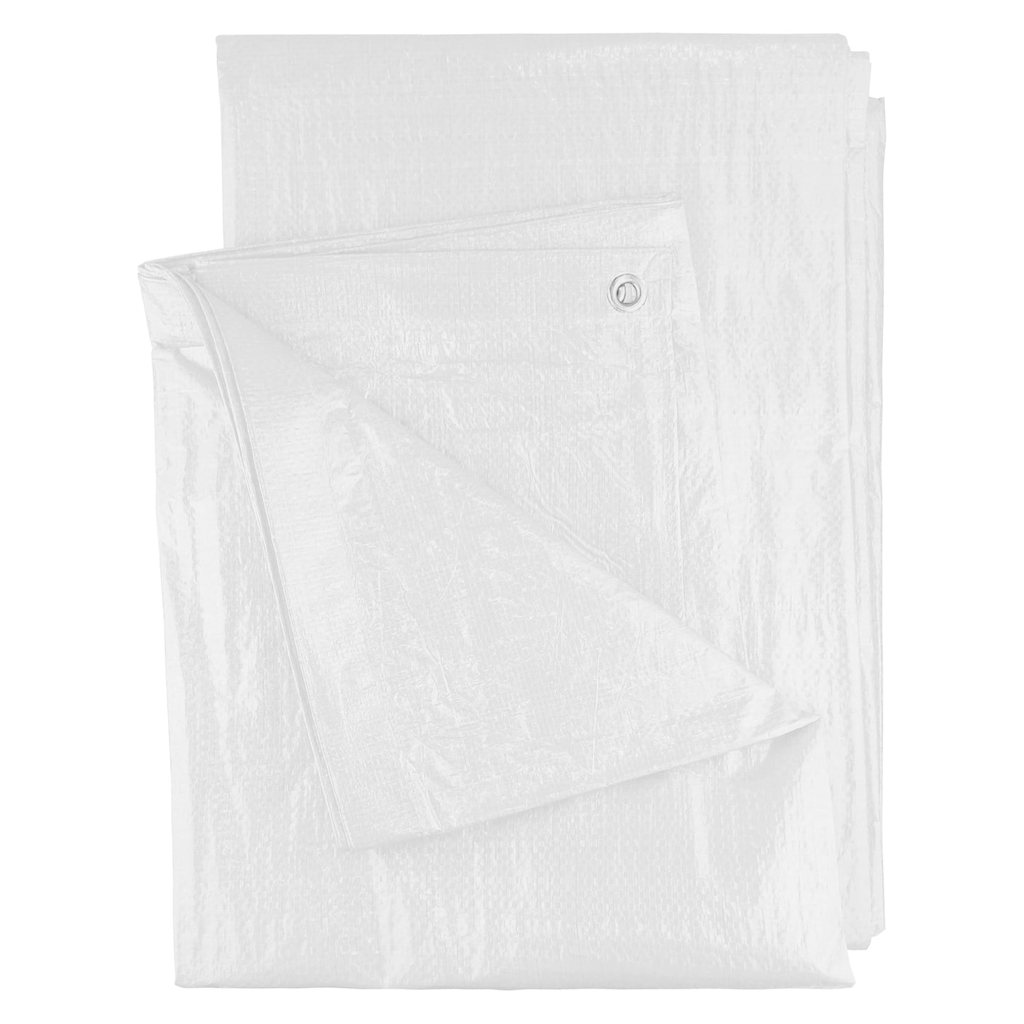 White M-Grade Tarpaulin with 10 Metres of 6mm Bungee Rope