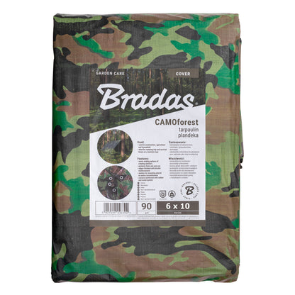 Camouflage M-Grade Tarpaulin 6m x 10m BRADAS