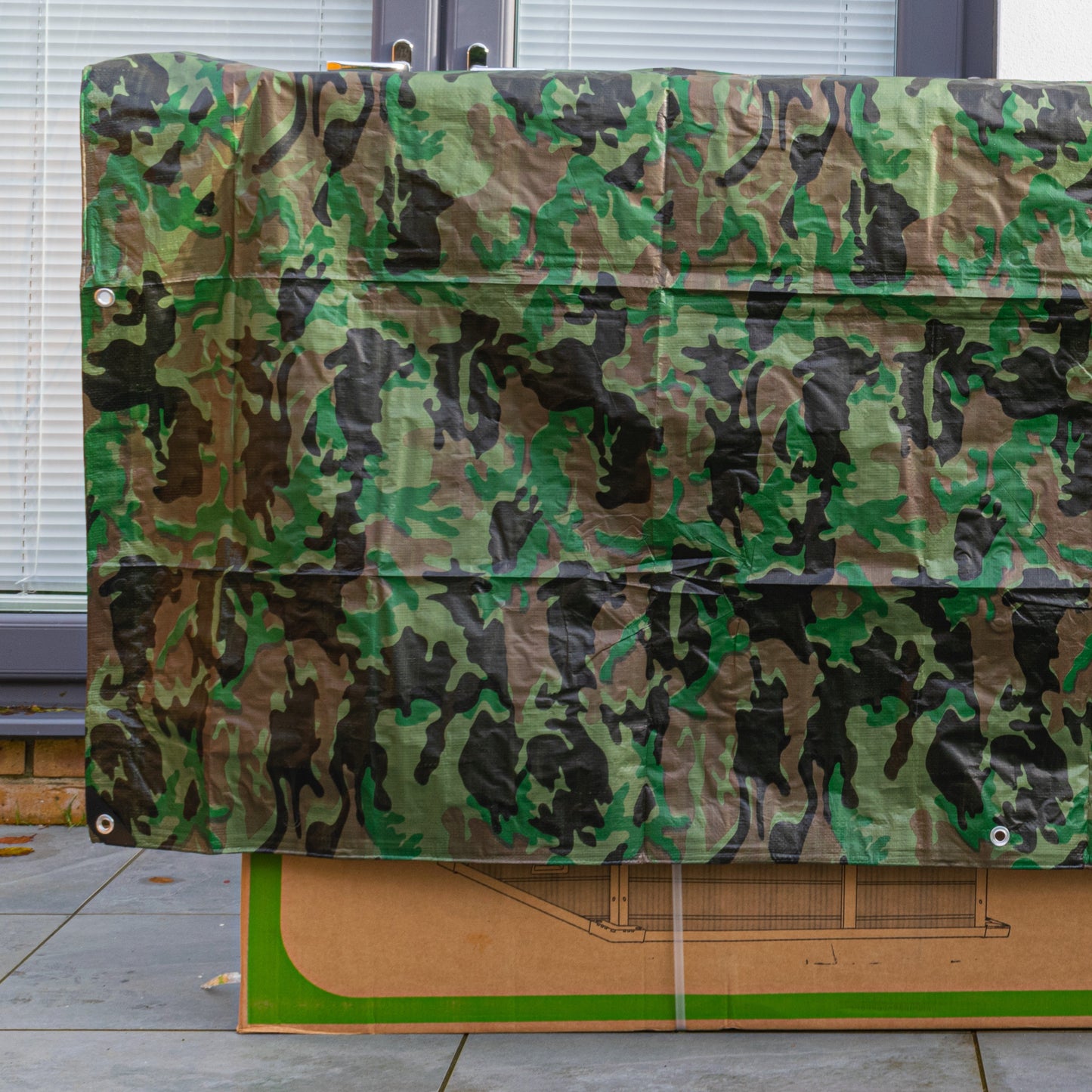 Camouflage M-Grade Tarpaulin 8m x 12m BRADAS