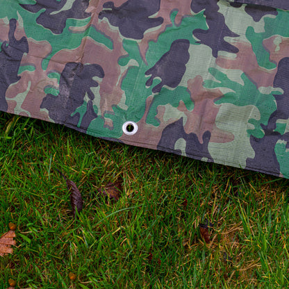 Camouflage M-Grade Tarpaulin 6m x 10m BRADAS