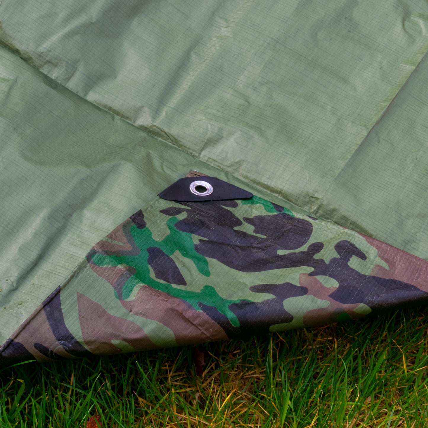Camouflage M-Grade Tarpaulin 8m x 12m BRADAS