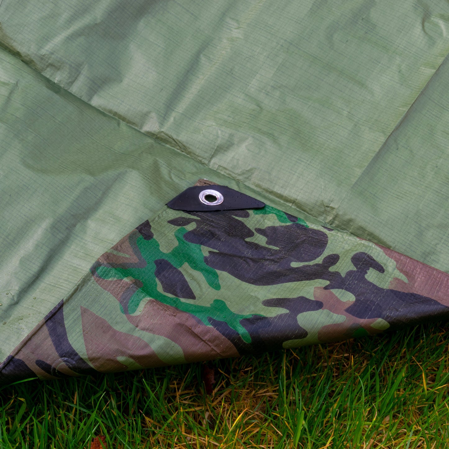 Camouflage M-Grade Tarpaulin 4m x 6m BRADAS