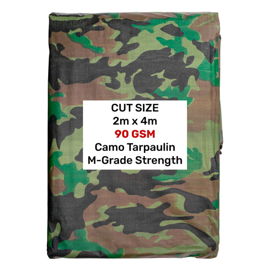 Camouflage M-Grade Tarpaulin 2m x 4m