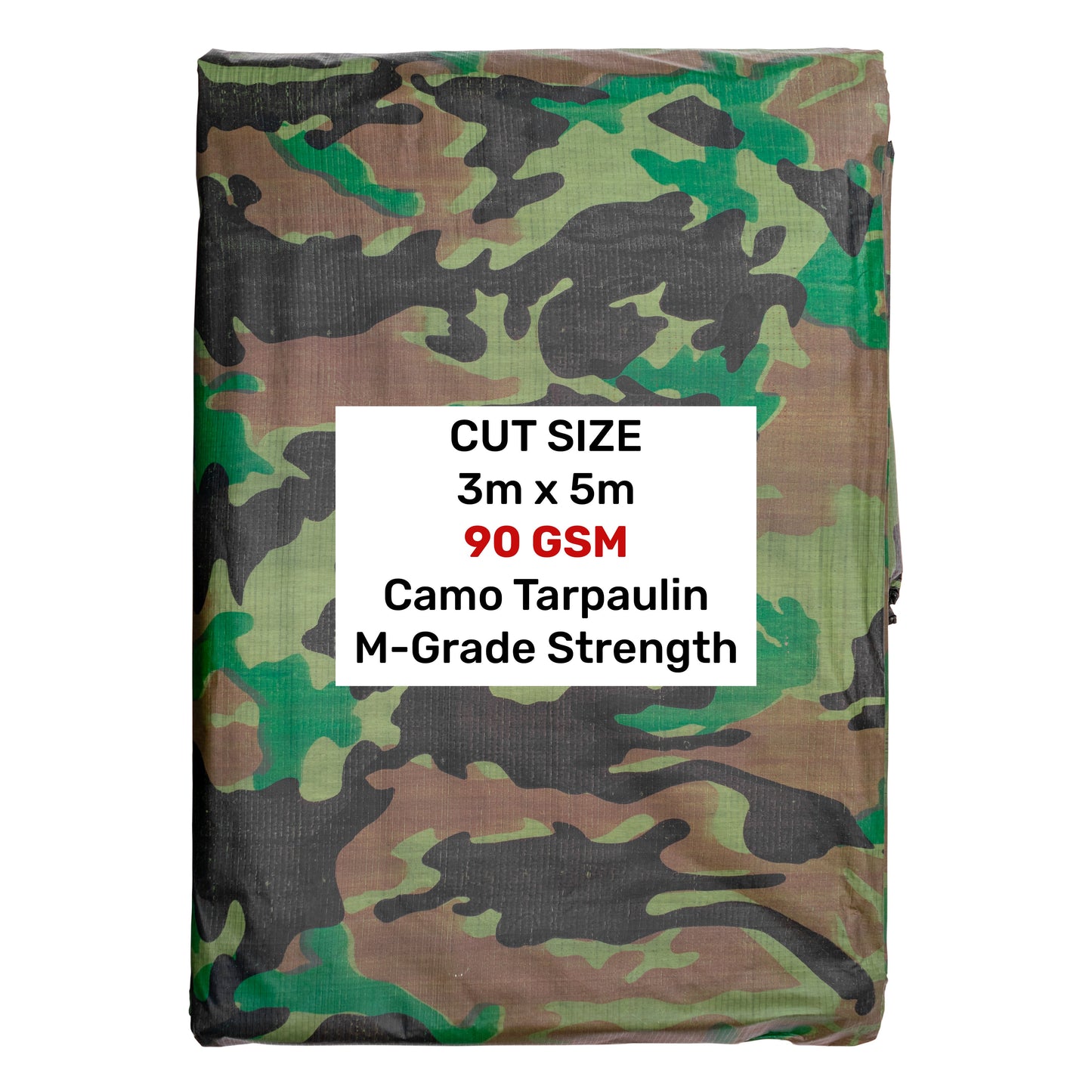 Camouflage M-Grade Tarpaulin 3m x 5m