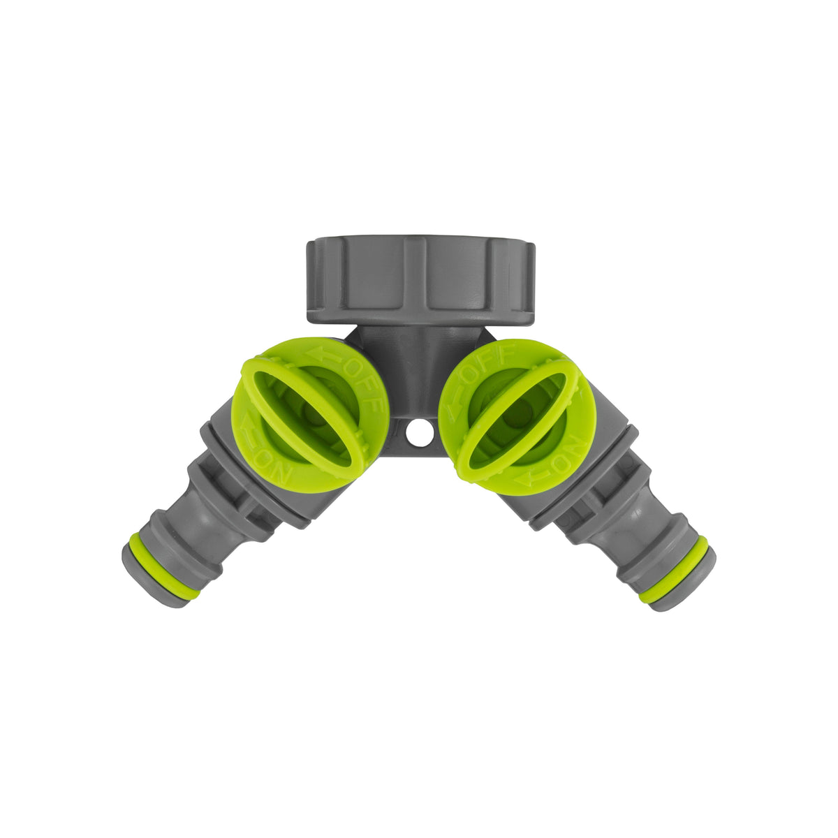 Wall Flange Kit 32mm MDPE + Brass Bib Tap + Lime Two Way Tap Splitter