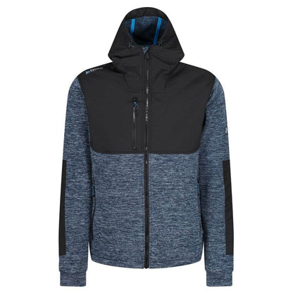 Regatta TRF624 Heist Hybrid Hooded Jacket Blue Wing Marl/Black Medium