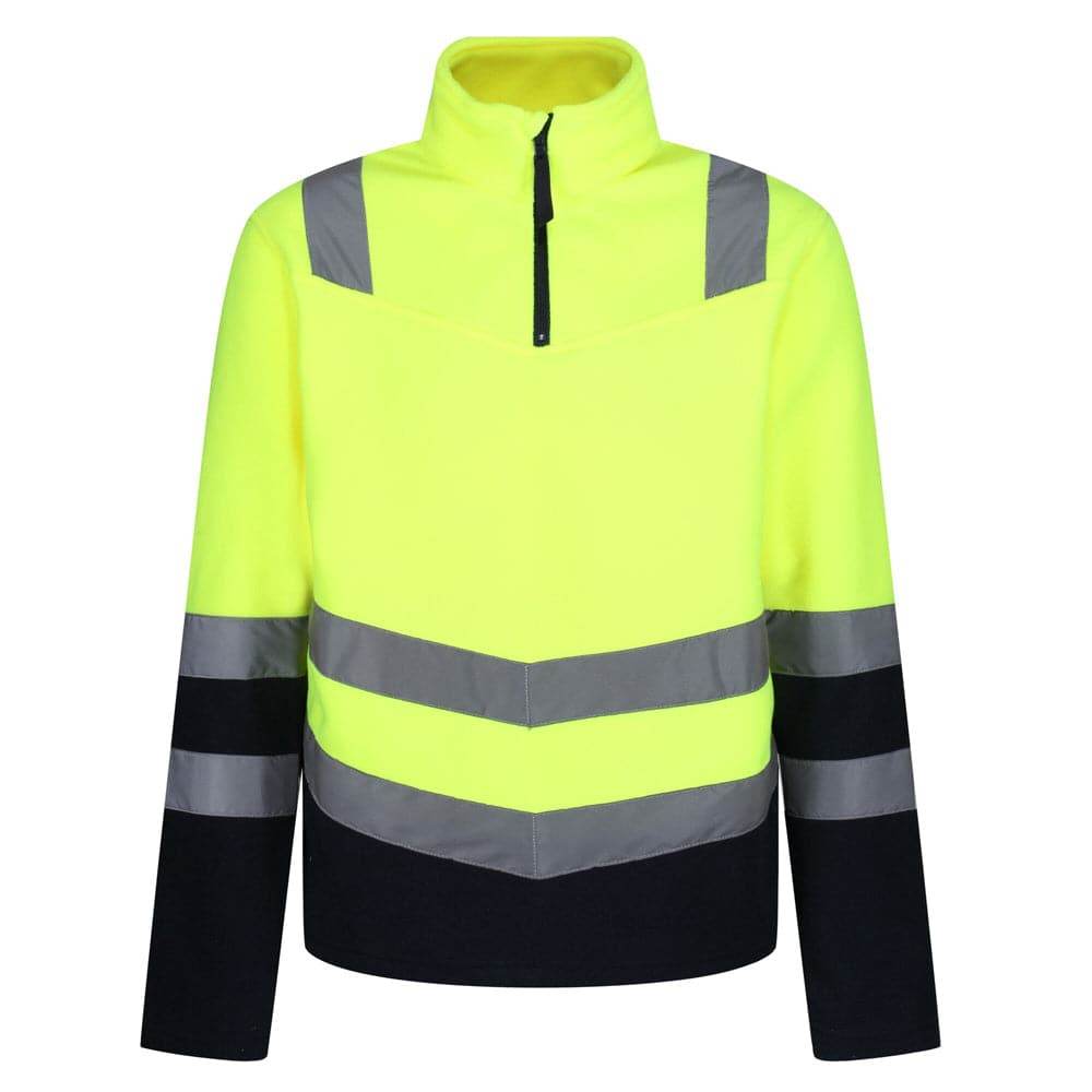 Regatta TRF660 Pro Hi-Vis Half Zip Fleece Top Yellow XL