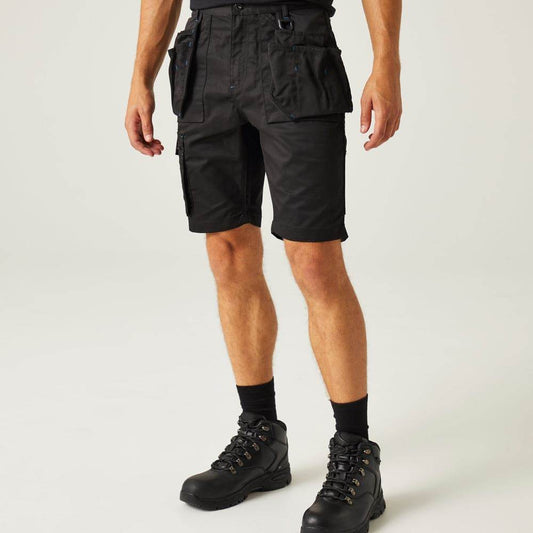 Regatta TRJ394 Tactical Incursion Holster Pocket Cargo Shorts Black 32" Waist