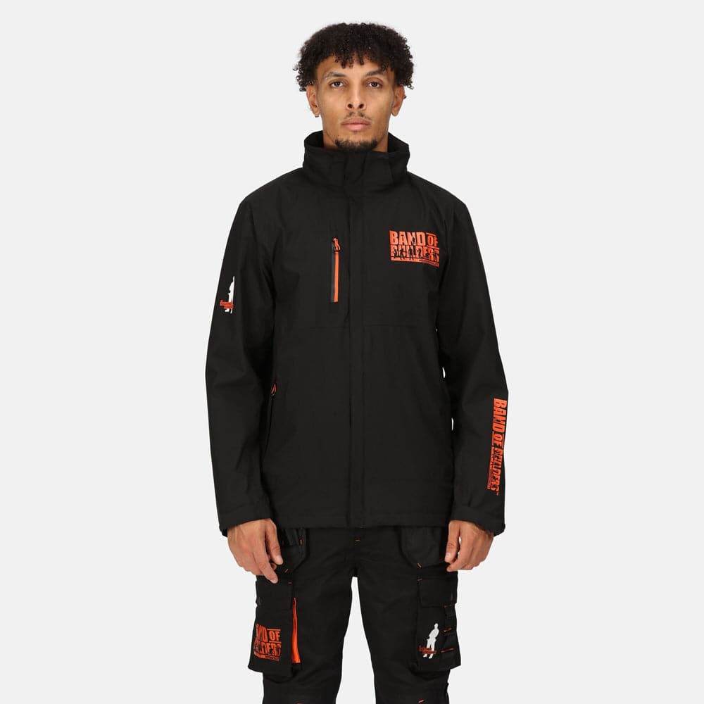 Regatta TRW526 Band of Builders Waterproof Jacket Black XL