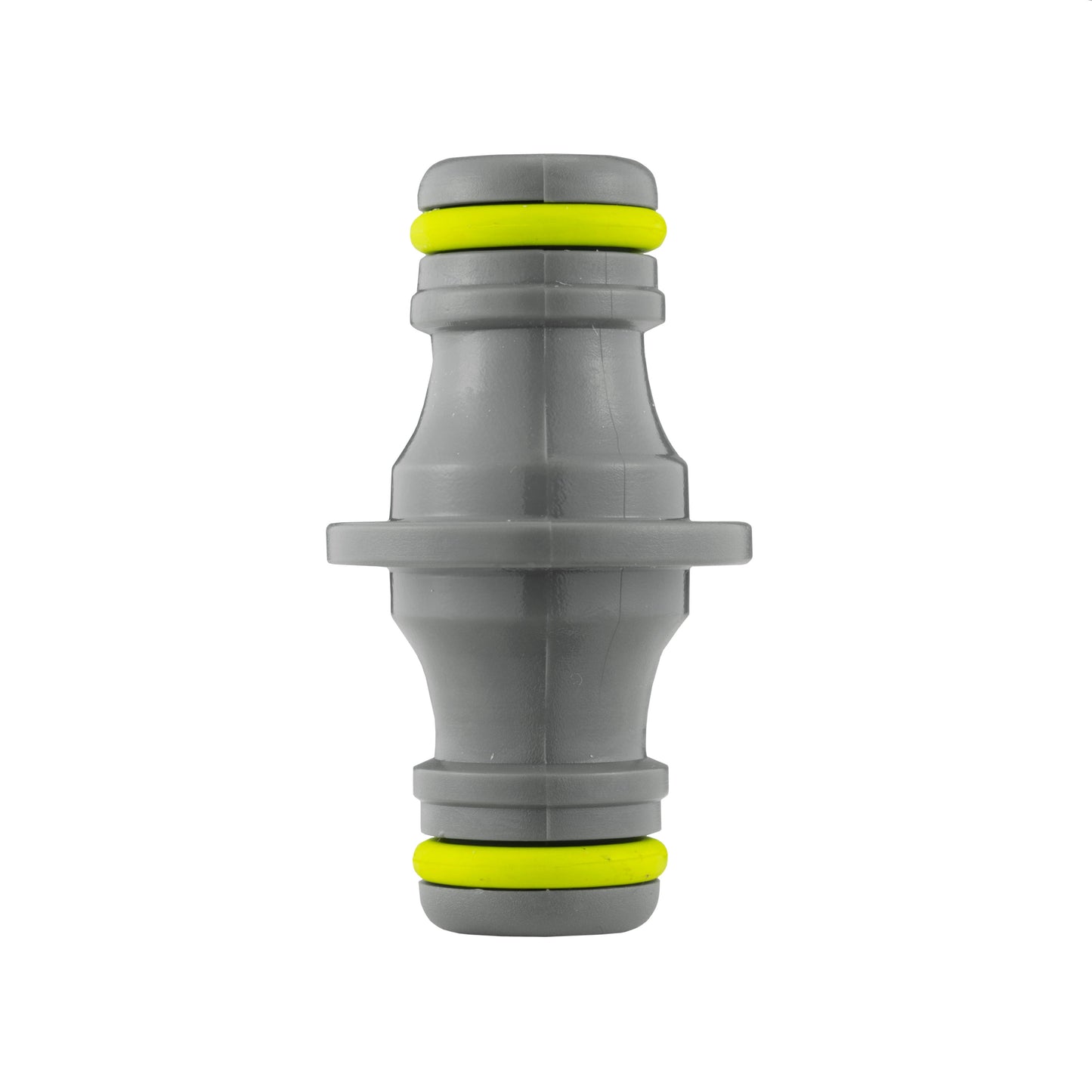 IBC 2” S60X6 Cap with Threaded Hose Fitting, Double Male and Hose Connector Lime