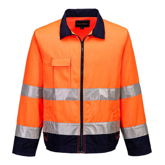 Portwest Madrid Hi-Vis Contrast Bomber Jacket TX70