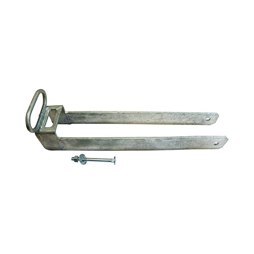 Throw Over Gate Loop with Lifting Handle – Hot Dipped Galvanised - 350mm