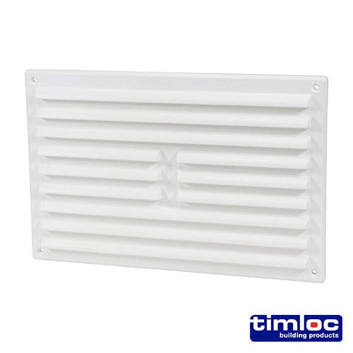 Louvre Vent with Flyscreen – Plastic - White