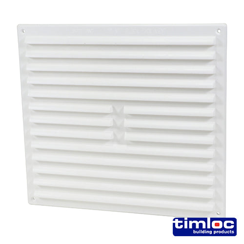 Louvre Vent with Flyscreen – Plastic - White
