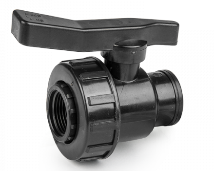 Full Flow Single Union Ball Valve PP 1.5" BSPF