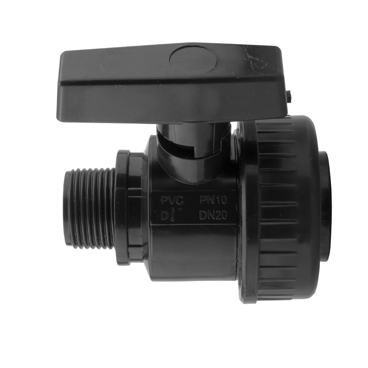 Wall Flange Kit 32mm MDPE + Large Plastic Valve 3/4" BSP