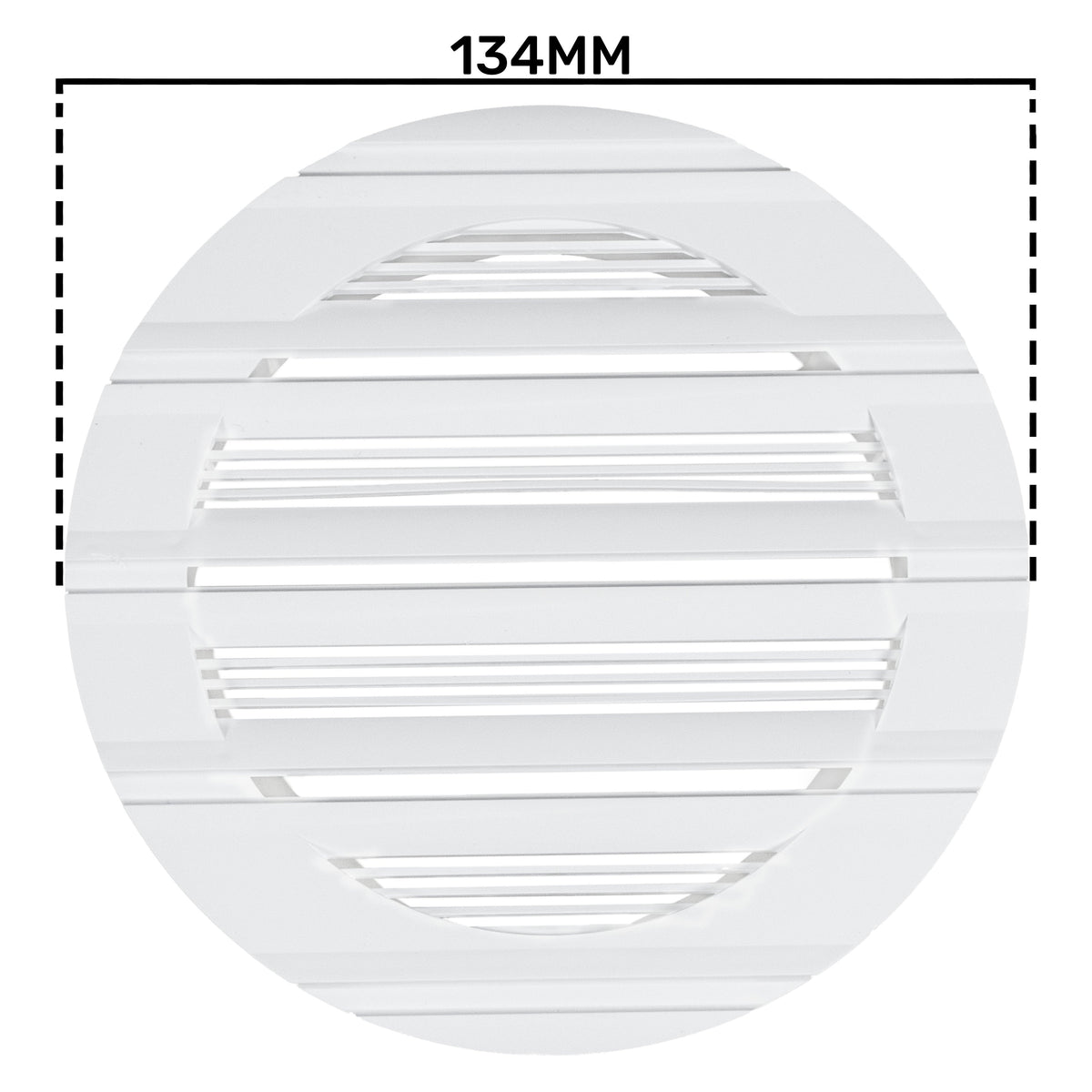 Louvre Vent Round Bella 100mm White