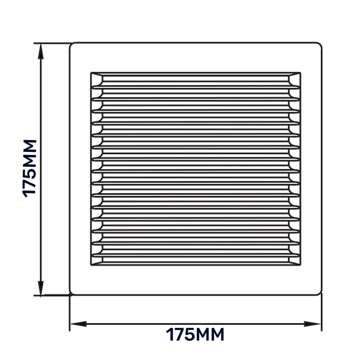Louvre Vent White DL/135 RW LUX With Fly Mesh