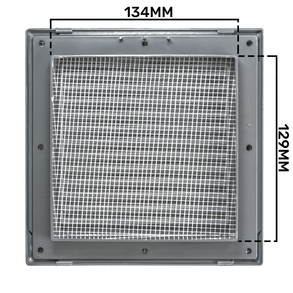 Louvre Vent Graphite Duo Smart 135G 135mm With Fly Mesh