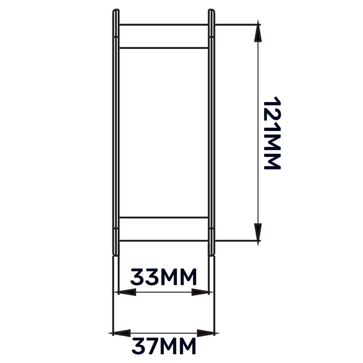 Door Louvre Vent KD 90mm—445mm