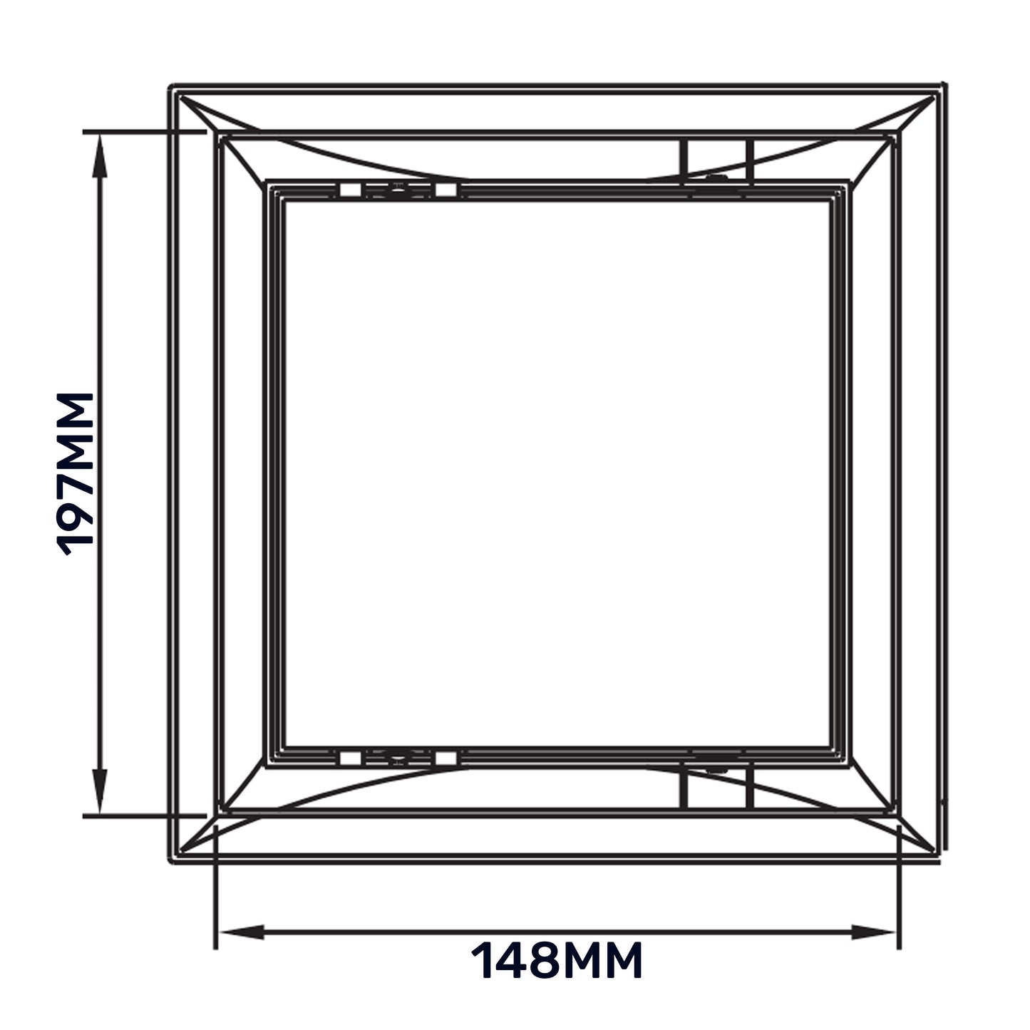 Access Panel Door PP, White 150mm x 200mm