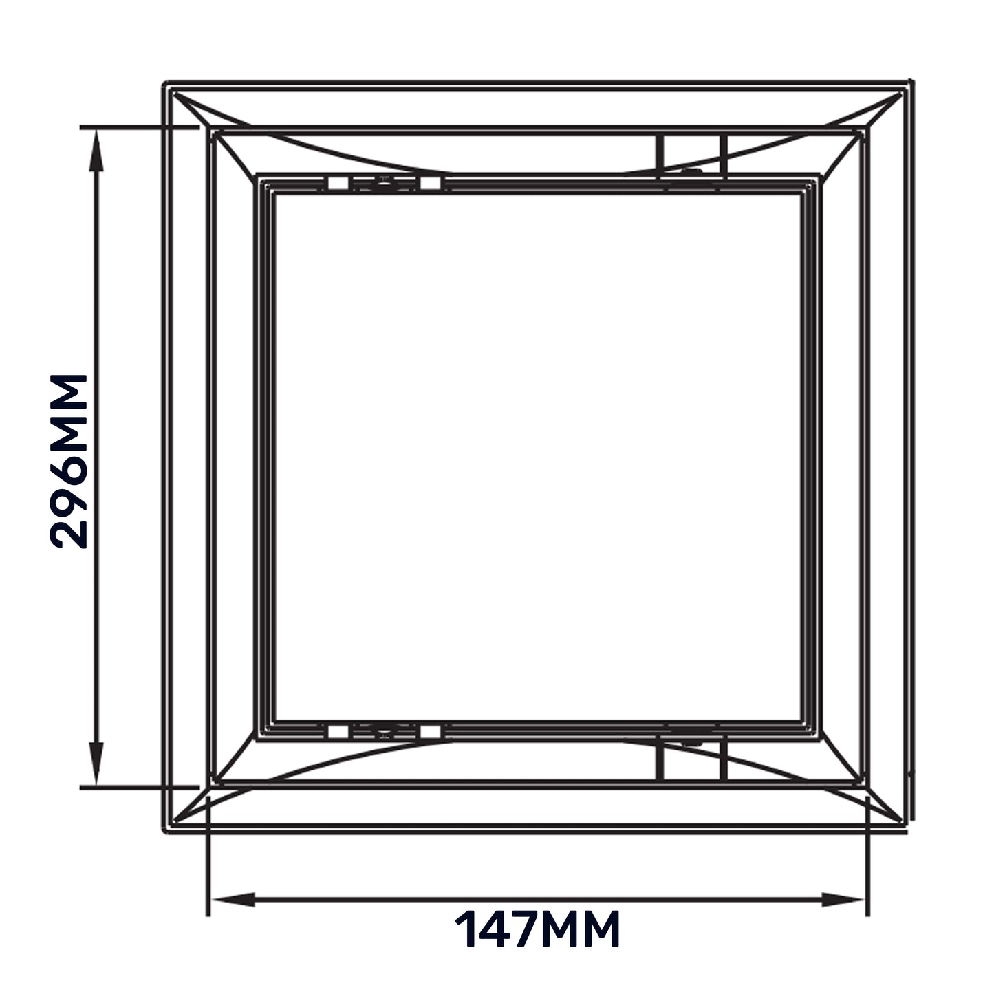 Access Panel Door PP, White 150mm x 300mm