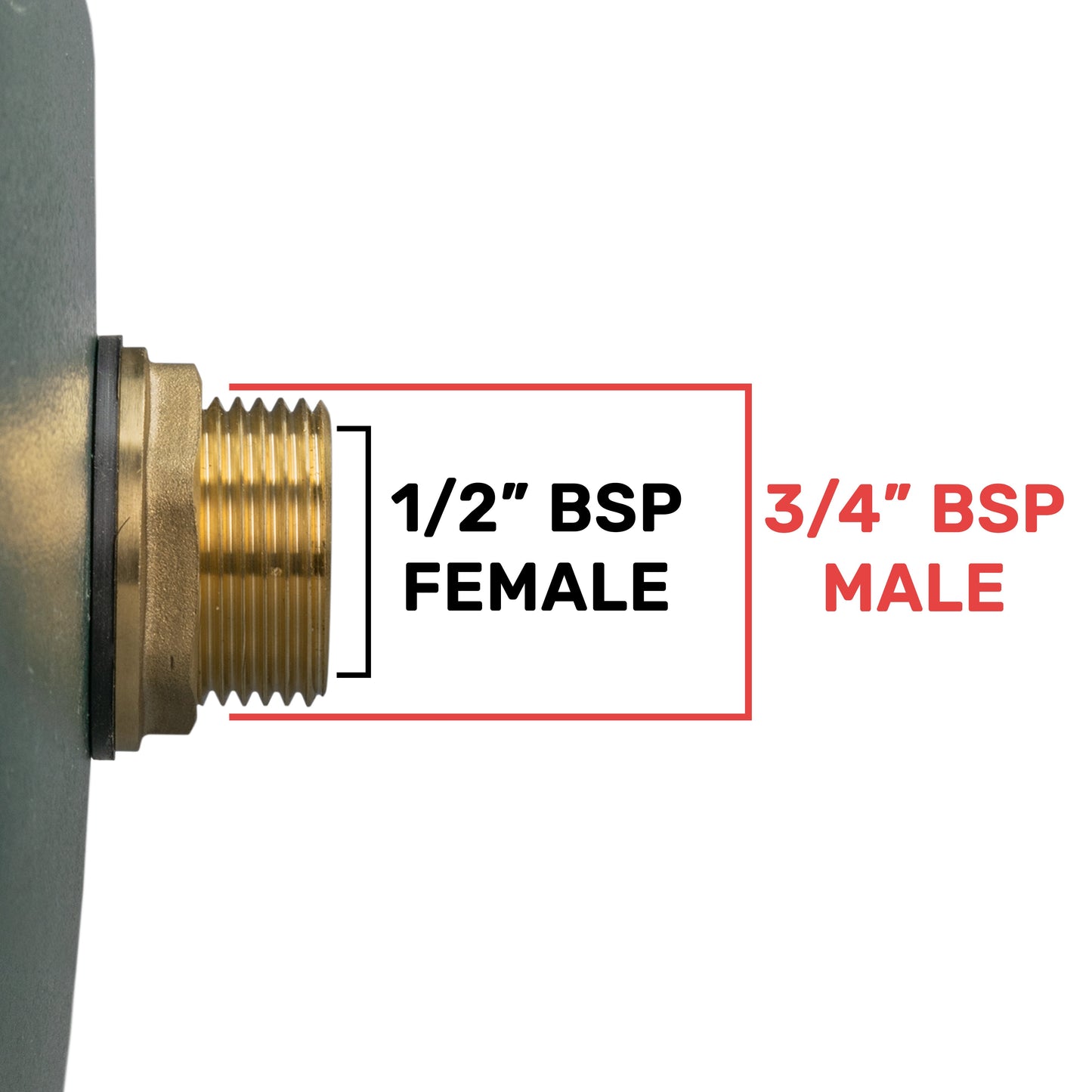 Water Butt Brass Kit 3/4" with Lever Tap Hose Barb and Side Lock