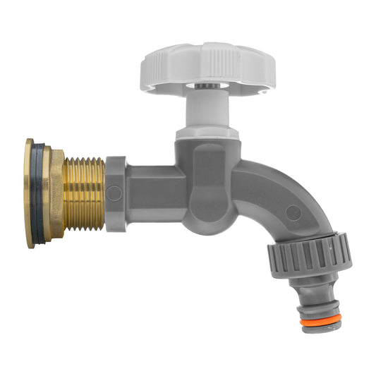 Water Butt Brass Kit 3/4" with Grey Dial Tap