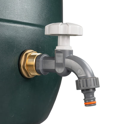 Water Butt Brass Kit 1" with Grey Dial Tap