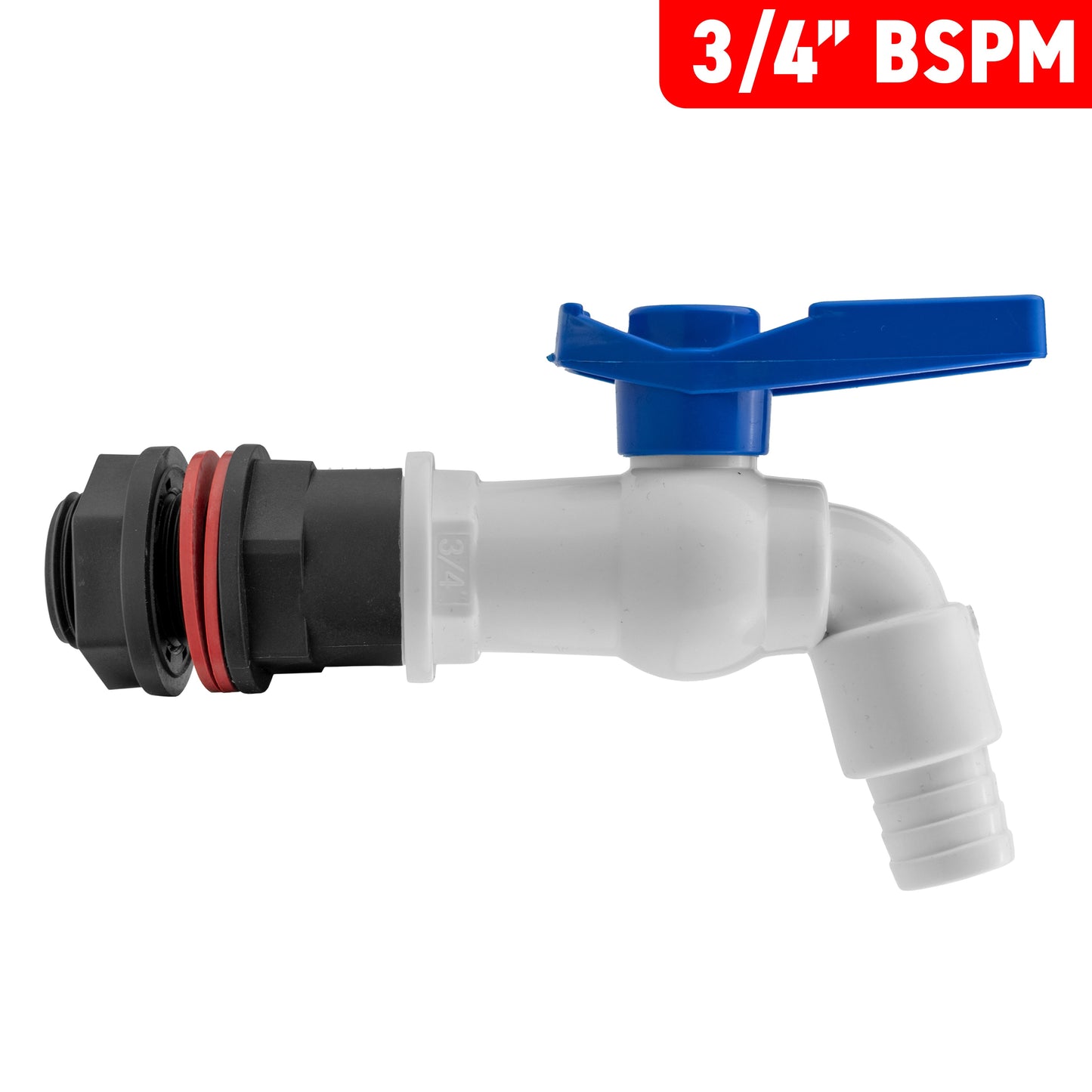 Water Butt Kit 3/4" with White PVC Tap