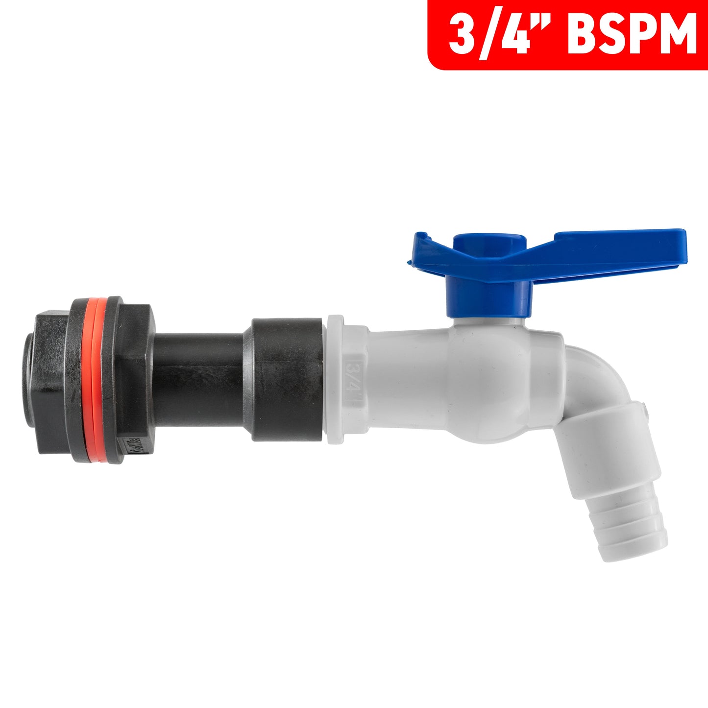 Water Butt Extension Kit 3/4" with White PVC Tap and Drill Bit