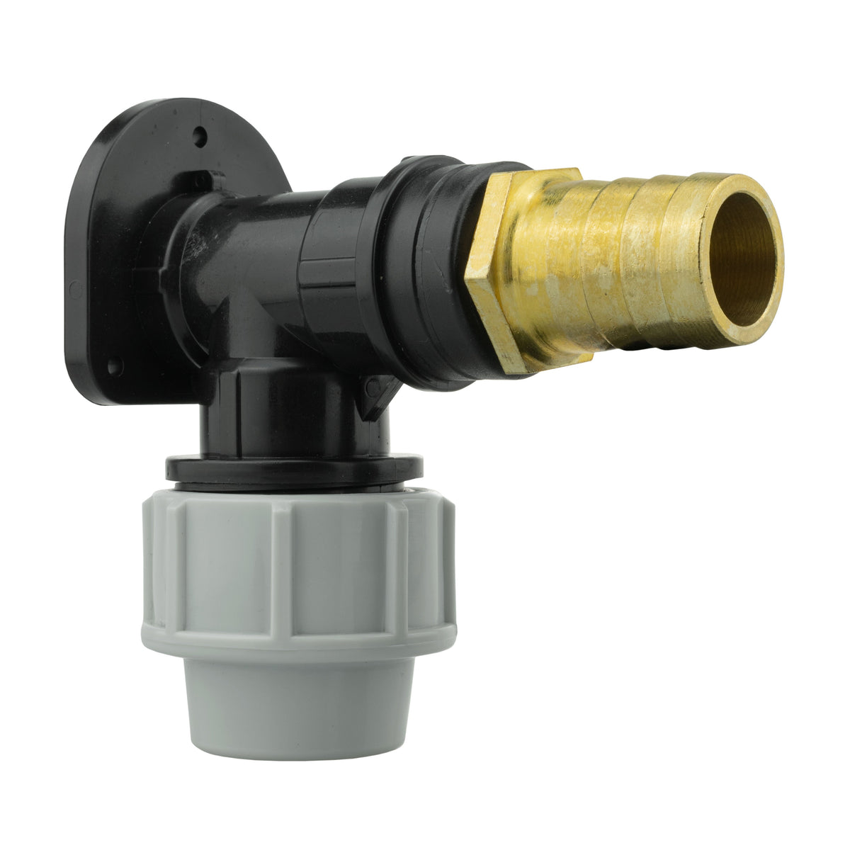 Wall Flange Kit 32mm MDPE + 25mm Brass Barb
