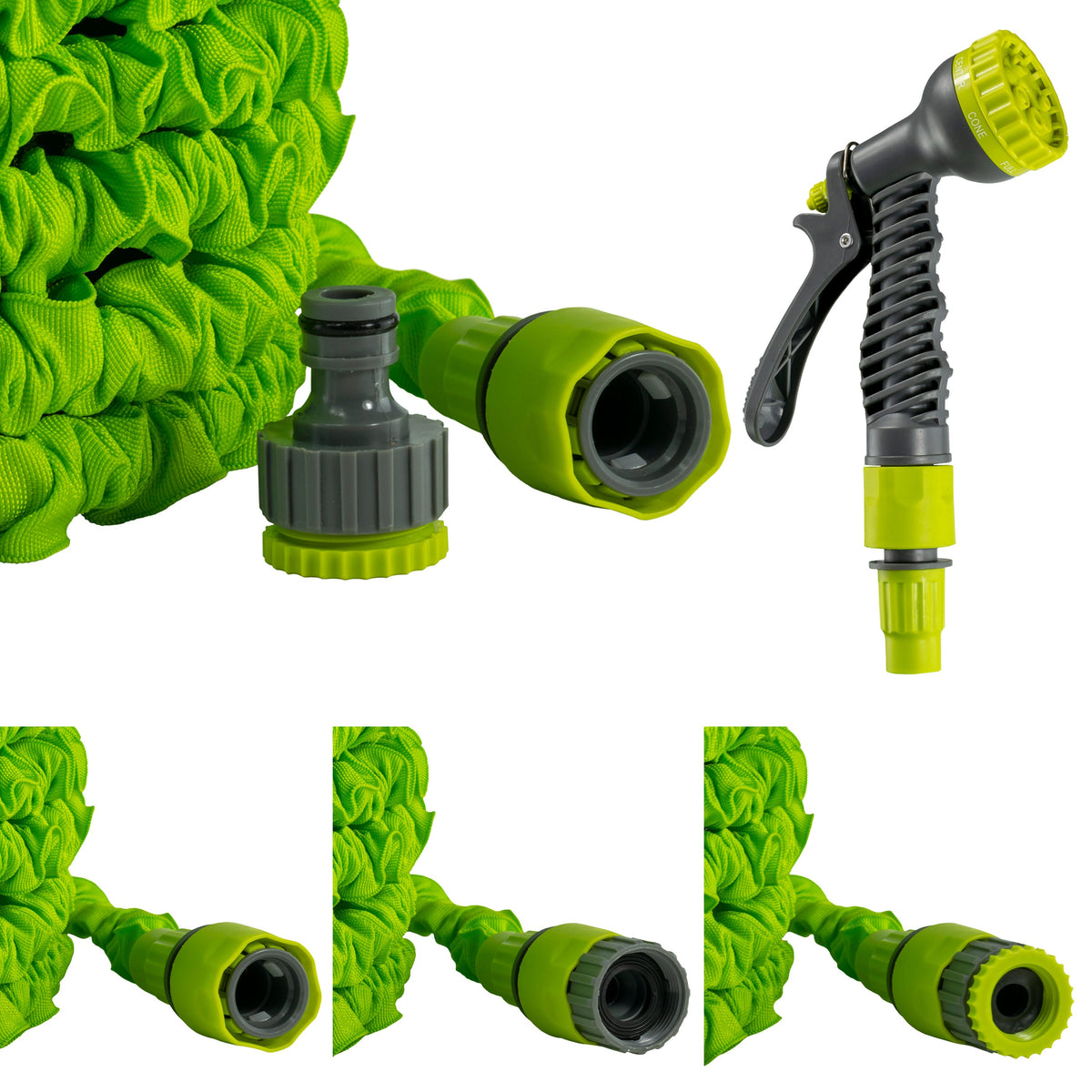 Expanding Trick Hose 7.5m - 22m Lime