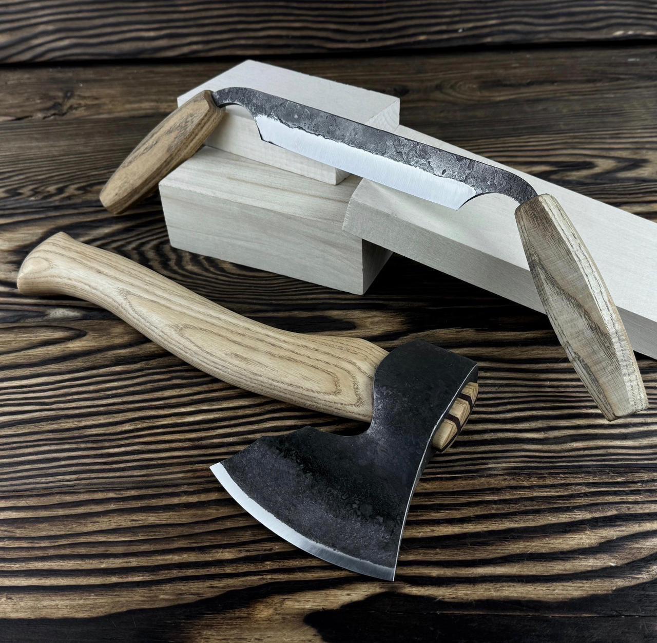 5pc Hand-Forged Woodworking Tool Set | 52100 Steel